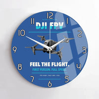 Thumbnail for DJI FPV design on blue no frame wall clock