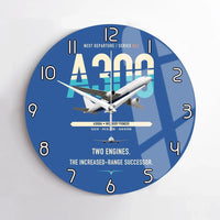 Thumbnail for Airbus A300B4 design on blue no frame wall clock