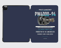 Thumbnail for PW4000-94 design on navy blue ipad tablet case