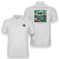 Thumbnail for VINTAGE G4129 - The Moonport Neighbors - Double-Side Polo T-Shirt design on white