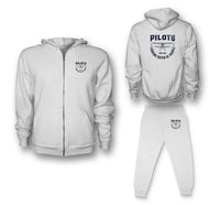 Thumbnail for Pilots Looking Down at People Since 1903 Zipped Hoodie - White
