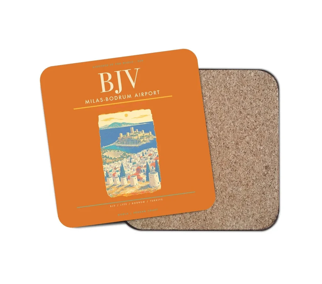 Milas-Bodrum Airport BJV Coaster 1-Piece - Orange