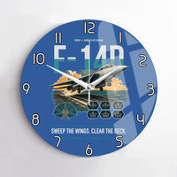 Thumbnail for F-14D Tomcat design on blue no frame wall clock
