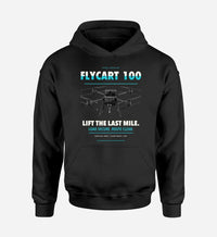 Thumbnail for DJI FlyCart 100 design on black hoodie single side