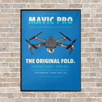 Thumbnail for DJI Mavic Pro vertical canvas print - framed - turquoise background