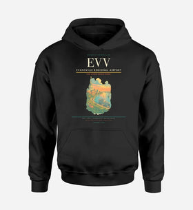Single-Side Printing — Evansville Regional Airport (EVV) Double-Side Hoodie
