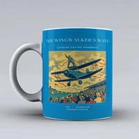 Thumbnail for VINTAGE G4157 - The Wingwalker's Wave - Ceramic Mug design on turquoise