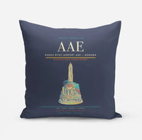 Thumbnail for Rabah Bitat Airport (AAE) design on navy blue pillow
