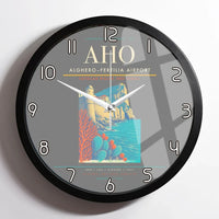 Thumbnail for AlgheroFertilia Airport AHO Wall-Clock Framed - Gray