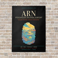 Thumbnail for Stockholm Arlanda Airport ARN - Canvas Framed - Black