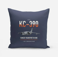 Thumbnail for Embraer KC-390 Millennium design on navy blue pillow