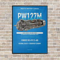 Thumbnail for PW127M vertical canvas print - framed - turquoise background