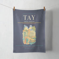 Thumbnail for Tartu Airport (TAY) design on navy blue towel