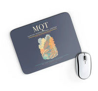 Thumbnail for Sawyer International Airport (MQT) design on navy blue rectangle mouse pad