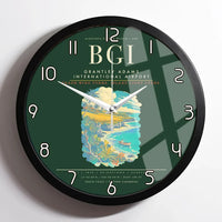 Thumbnail for Grantley Adams International Airport BGI Wall-Clock Framed - Dark Green
