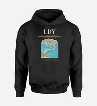 Thumbnail for City of Derry Airport (LDY) design on black hoodie single-side print