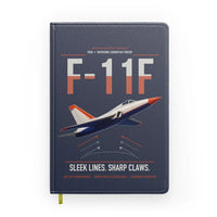 Thumbnail for F-11F Tiger design on navy blue notebook