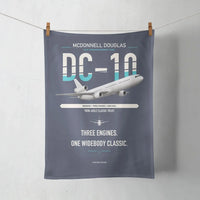 Thumbnail for McDonnell Douglas DC-10 design on navy blue towel