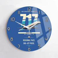 Thumbnail for Boeing 717-200 design on blue no frame wall clock
