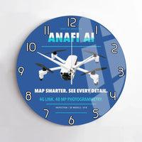 Thumbnail for Parrot ANAFI Ai design on blue no frame wall clock