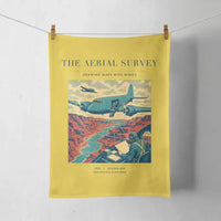 Thumbnail for VINTAGE G4031 - The Aerial Survey - Designed Towels design on yellow