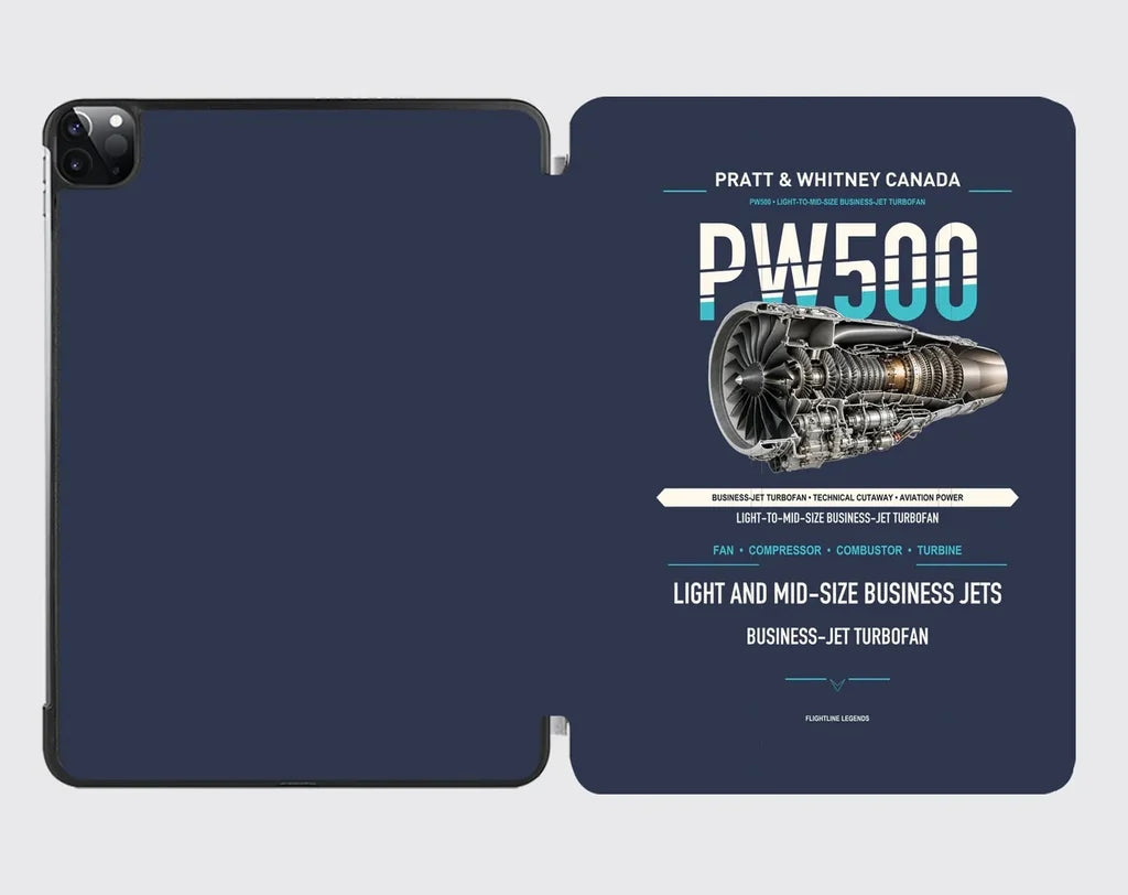 PW500 design on navy blue ipad tablet case
