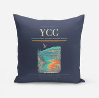 Thumbnail for Castlegar–West Kootenay Regional Airport (YCG) design on navy blue pillow