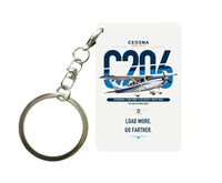 Thumbnail for Cessna 206 Stationair design on white designed key chain, double-side print