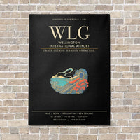 Thumbnail for Wellington International Airport WLG - Canvas Framed - Black