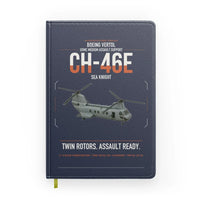 Thumbnail for Boeing Vertol CH-46E Sea Knight design on navy blue notebook