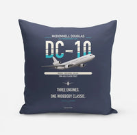 Thumbnail for McDonnell Douglas DC-10 design on navy blue pillow