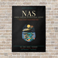 Thumbnail for Lynden Pindling International Airport Nassau NAS - Canvas Framed - Black