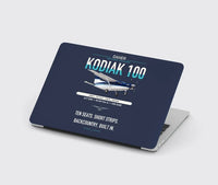 Thumbnail for Daher Kodiak 100 Series III design on navy blue MacBook case
