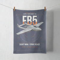 Thumbnail for de Havilland Vampire FB5 design on navy blue towel