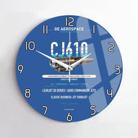 Thumbnail for CJ610 design on blue no frame wall clock