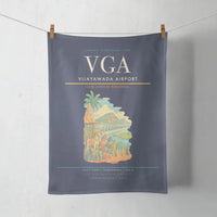 Thumbnail for Vijayawada Airport (VGA) design on navy blue towel