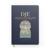 Thumbnail for Djerba-Zarzis International Airport (DJE) design on navy blue notebook