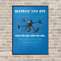 Thumbnail for DJI Matrice 350 RTK vertical canvas print - framed - turquoise background