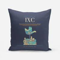 Thumbnail for Shaheed Bhagat Singh International Airport (IXC) design on navy blue pillow