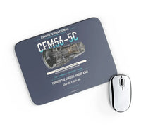 Thumbnail for CFM56-5C design on navy blue rectangle mouse pad