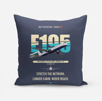 Thumbnail for Embraer E195 design on navy blue pillow