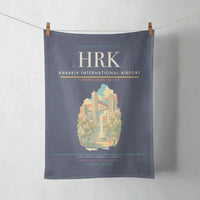 Thumbnail for Kharkiv International Airport (HRK) design on navy blue towel
