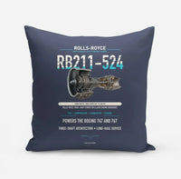 Thumbnail for RB211-524 design on navy blue pillow