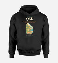 Thumbnail for Salerno Costa d'Amalfi Airport (QSR) design on black hoodie single-side print