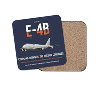 Thumbnail for E-4B Nightwatch design on navy blue 1 piece coaster