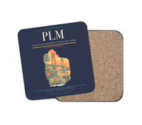 Thumbnail for Sultan Mahmud Badaruddin II International Airport (PLM) design on navy blue 1 piece coaster