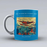 Thumbnail for VINTAGE G4361 - The Harbor Ferry Hop - Ceramic Mug design on turquoise