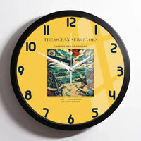 Thumbnail for VINTAGE G4064 - The Ocean Surveyors - Designed Wall Clocks design on yellow framed