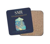 Thumbnail for Simón Bolívar International Airport (SMR) design on navy blue 1 piece coaster