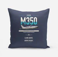 Thumbnail for Piper M350 design on navy blue pillow